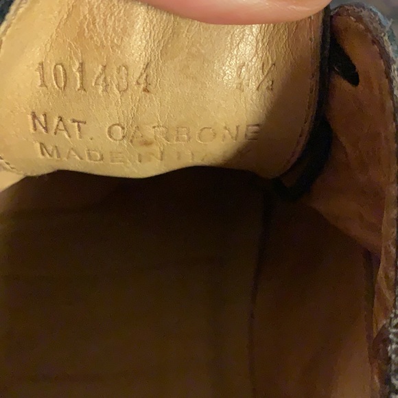 Gordon Rush Distressed Gray Leather Oxfords. - Picture 8 of 11